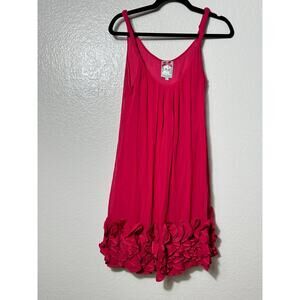 Yoana silk ruffle detail Y2K Anthropologie dress